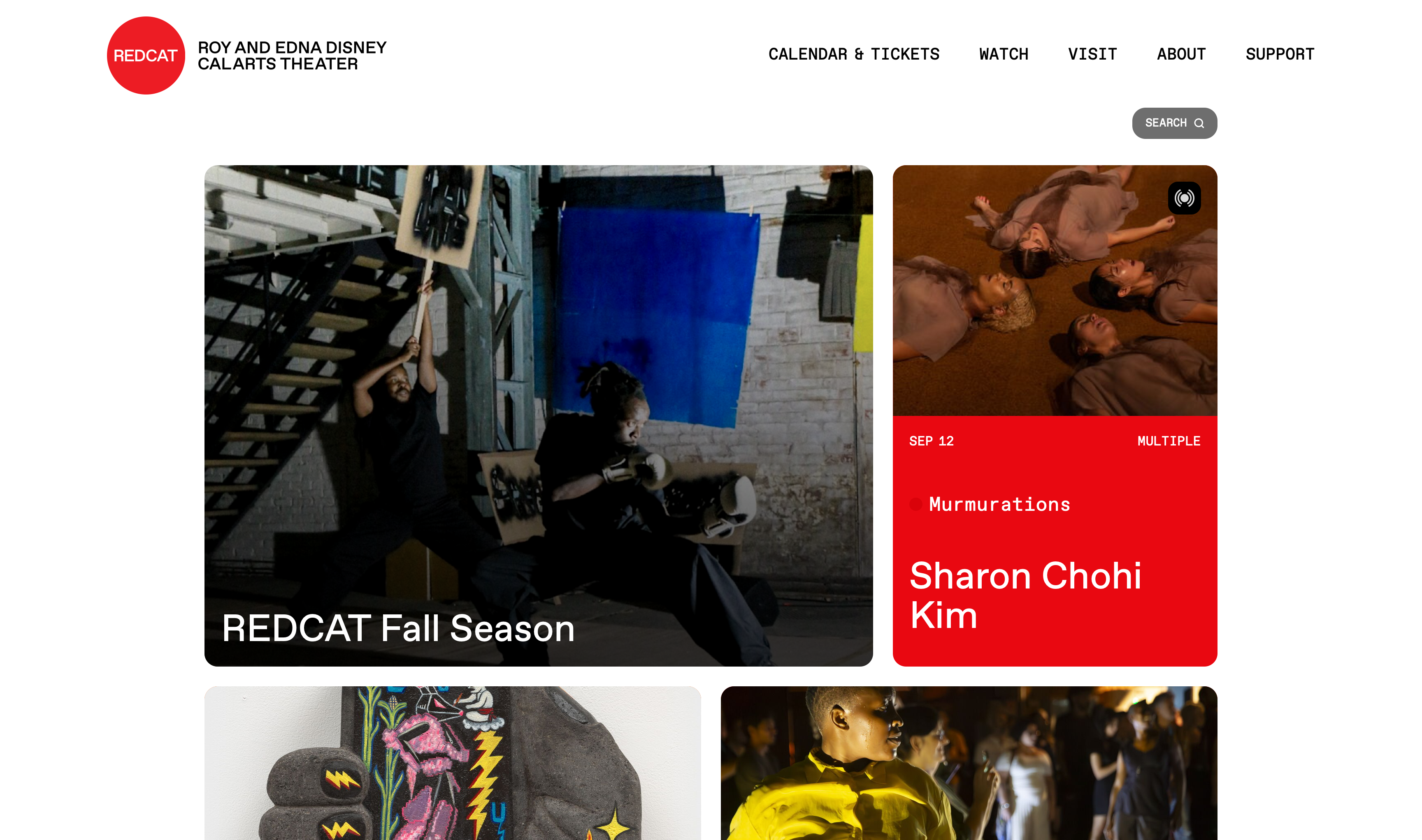 screenshot of the REDCAT homepage