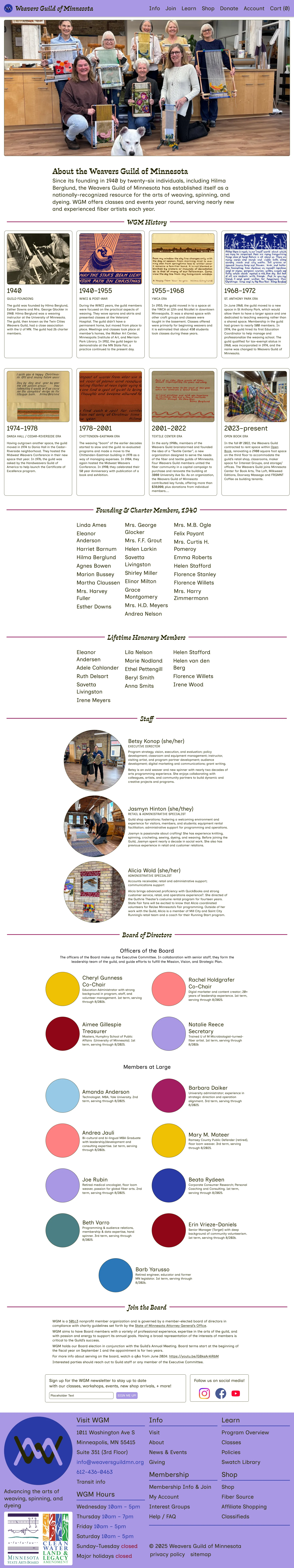 Screenshot of the new WGM about us page.