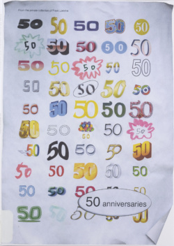 Book cover for 50 anniversaries by Freek Lomme